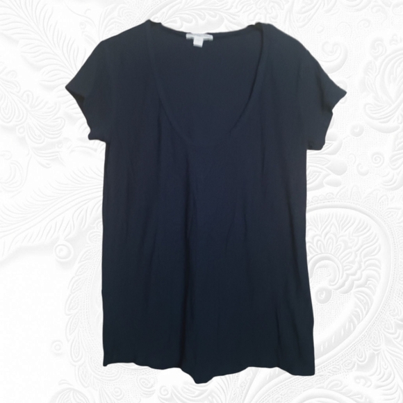 James Perse Navy Blue Short Sleeve T-Shirt - Picture 1 of 3